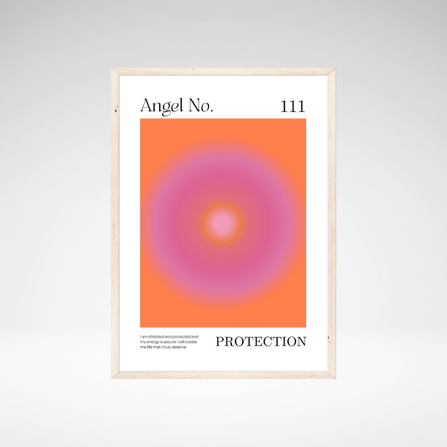 Aura Angel Number Set | Pink/Orange (3 prints)