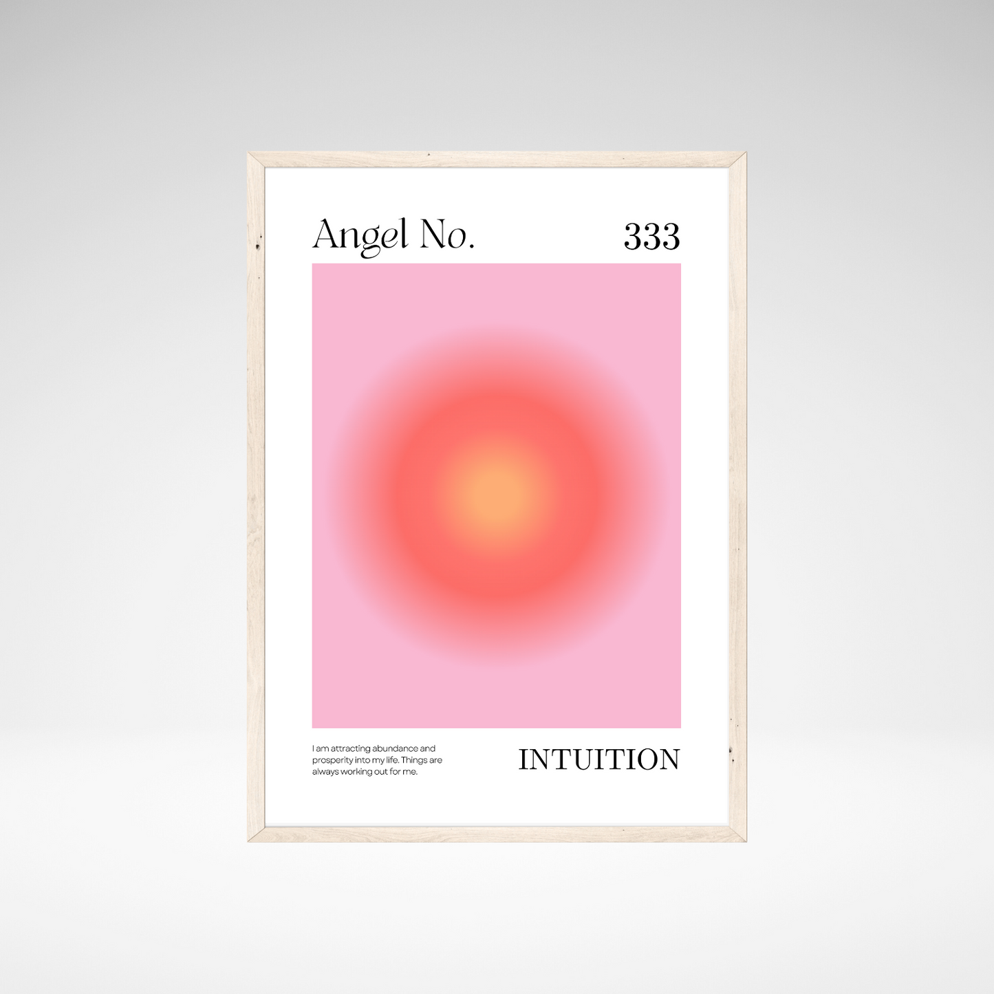Aura Angel Number Set | Pink/Orange (3 prints)